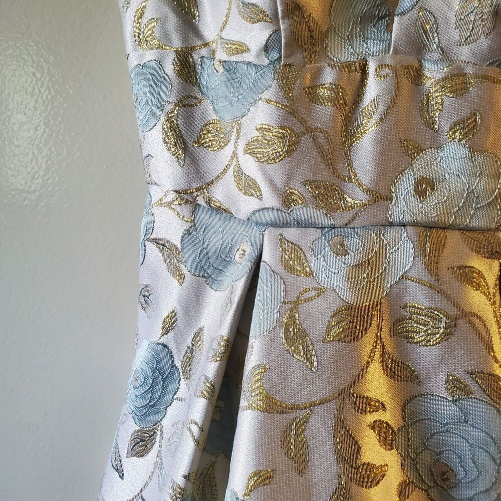 B Darlin Juniors' Metallic Jacquard Dress Sz 5 6 Fairy Cottage Princess Core - Picture 5 of 16